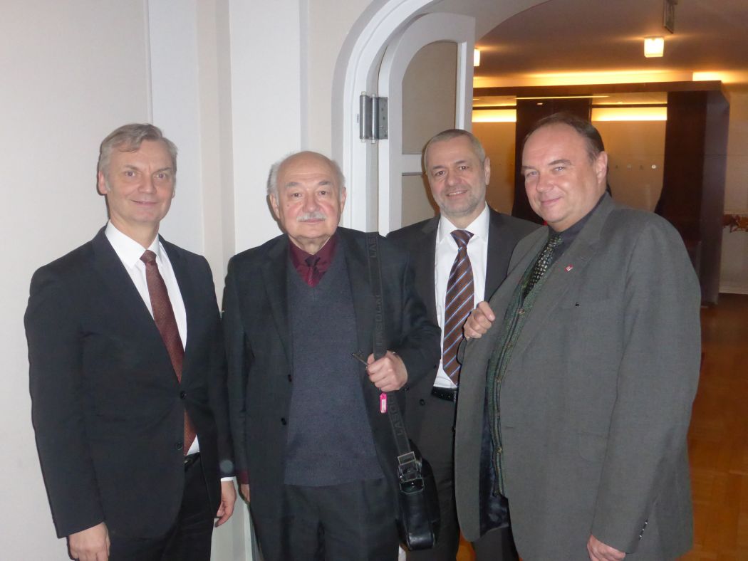 v. l. n. r.: Peter Pollak (Stadtrechnungshof Wien), Štefan Marušák (Hauptkontrolleur der Region Bratislava), Franz Berger (LRH Niederösterreich), Peter Šinaly (© E. Franta/StRH Wien)